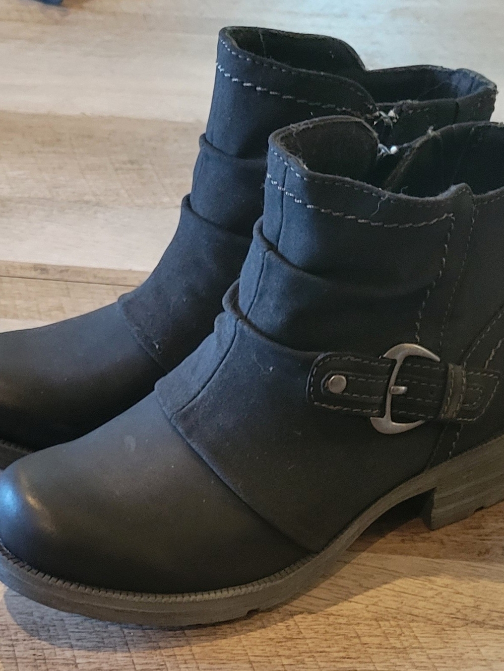 Earth Origins Black Buckle Ankle Booties